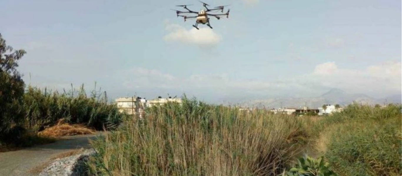 Με drone καταπολεμούν τα κουνούπια στην Κρήτη